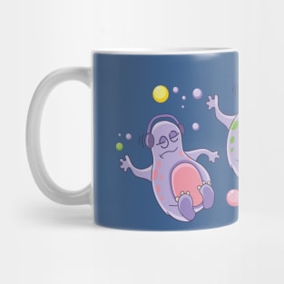 Monster friends listening to music Mug